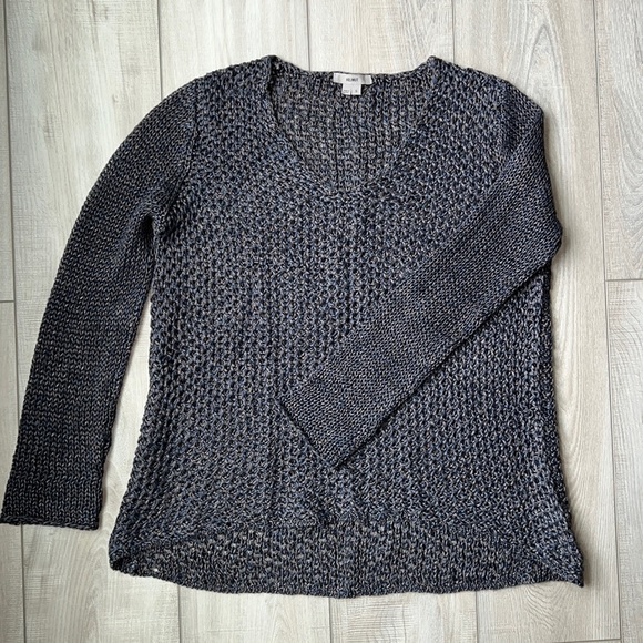 Helmet Lang Linen blue and tan sweater size small - Picture 1 of 5